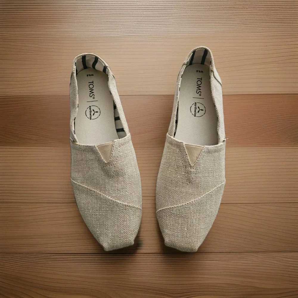 New Toms Alpargata Heritage Canvas Slip-on‎ Espadrille in Natural Size 9.5